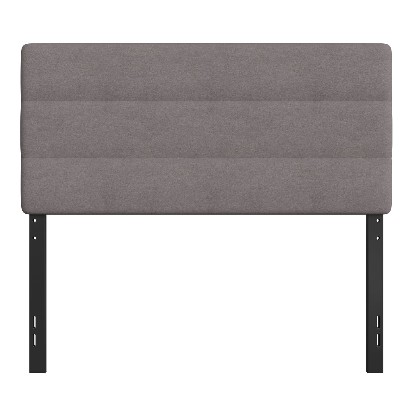 Paxton Full Channel Stitched Fabric Upholstered Headboard, Adjustable Height from 44.5" to 57.25" - Gray Gray