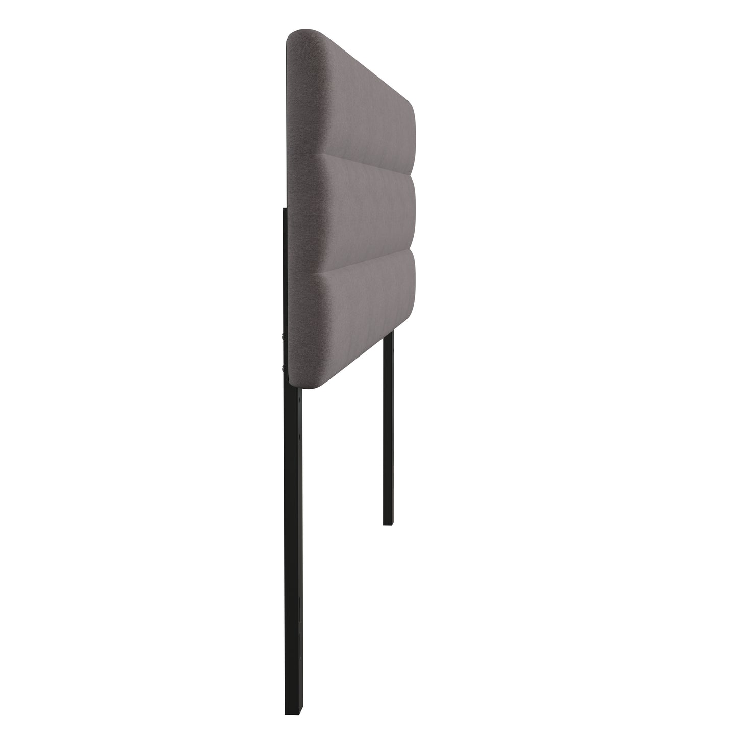 Paxton King Channel Stitched Fabric Upholstered Headboard, Adjustable Height from 44.5" to 57.25" - Gray Gray