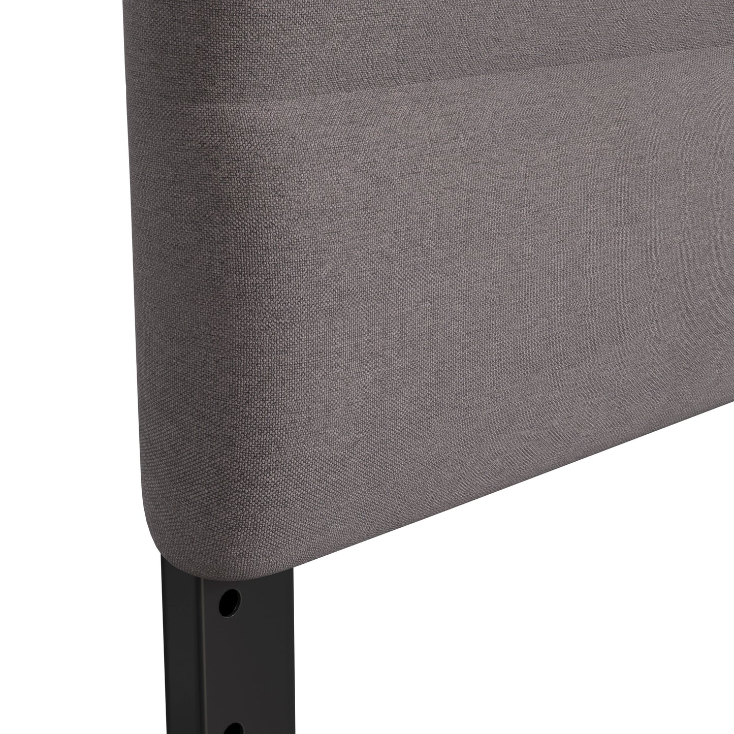 Paxton King Channel Stitched Fabric Upholstered Headboard, Adjustable Height from 44.5" to 57.25" - Gray Gray
