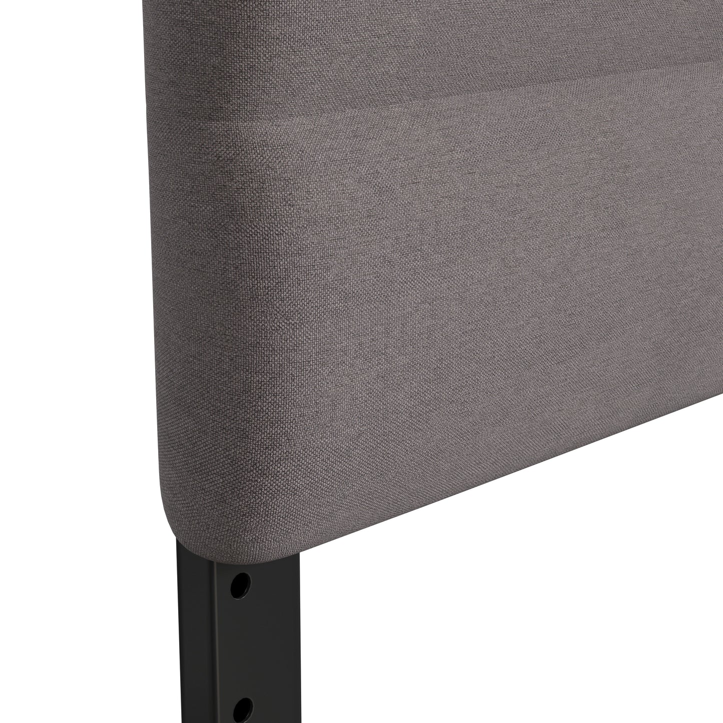Paxton Queen Channel Stitched Fabric Upholstered Headboard, Adjustable Height from 44.5" to 57.25" - Gray Gray