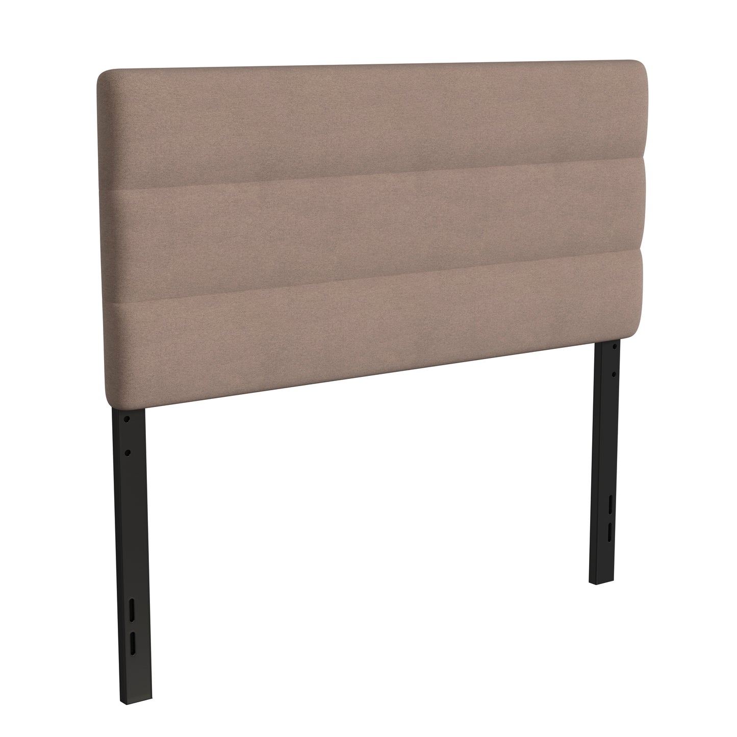 Paxton Full Channel Stitched Fabric Upholstered Headboard, Adjustable Height from 44.5" to 57.25" - Taupe Taupe