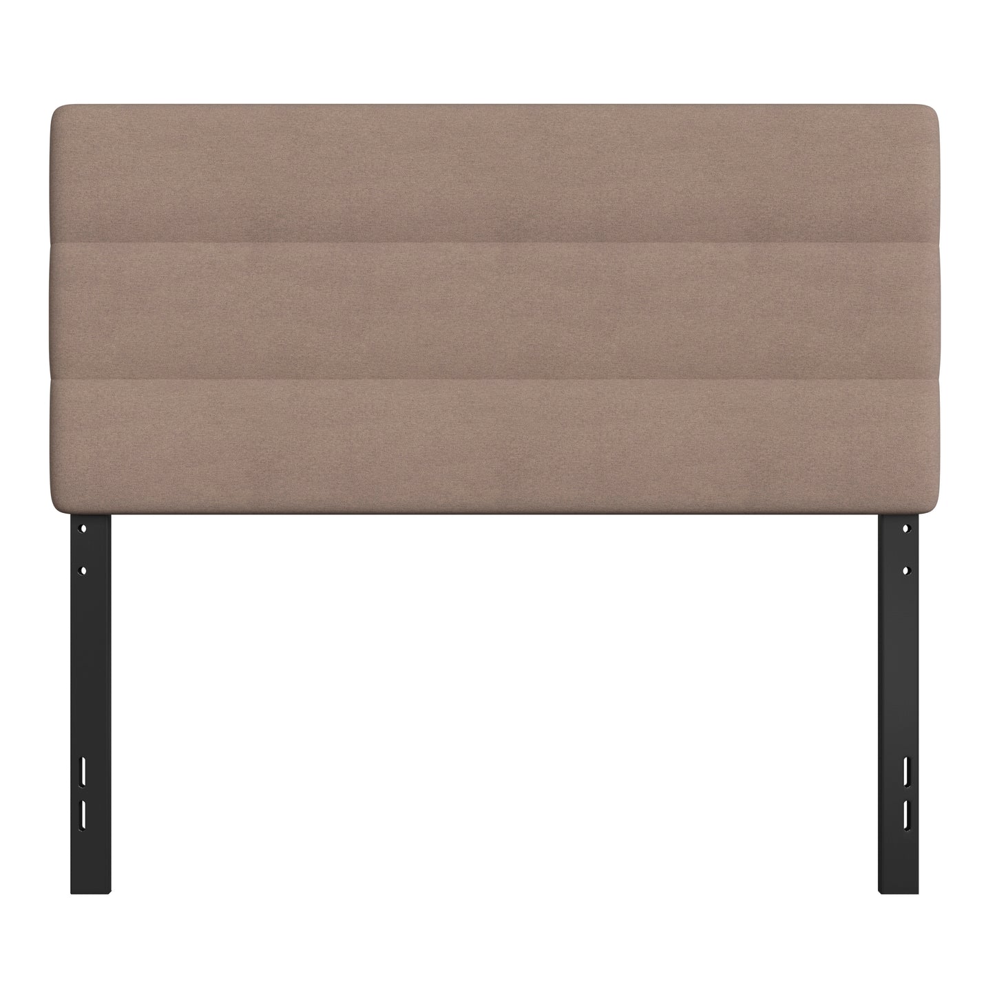 Paxton Full Channel Stitched Fabric Upholstered Headboard, Adjustable Height from 44.5" to 57.25" - Taupe Taupe