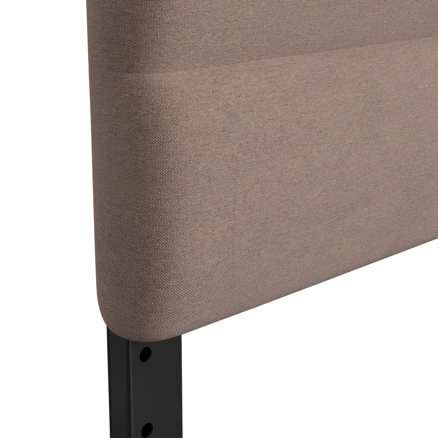 Paxton Queen Channel Stitched Fabric Upholstered Headboard, Adjustable Height from 44.5" to 57.25" - Taupe Taupe
