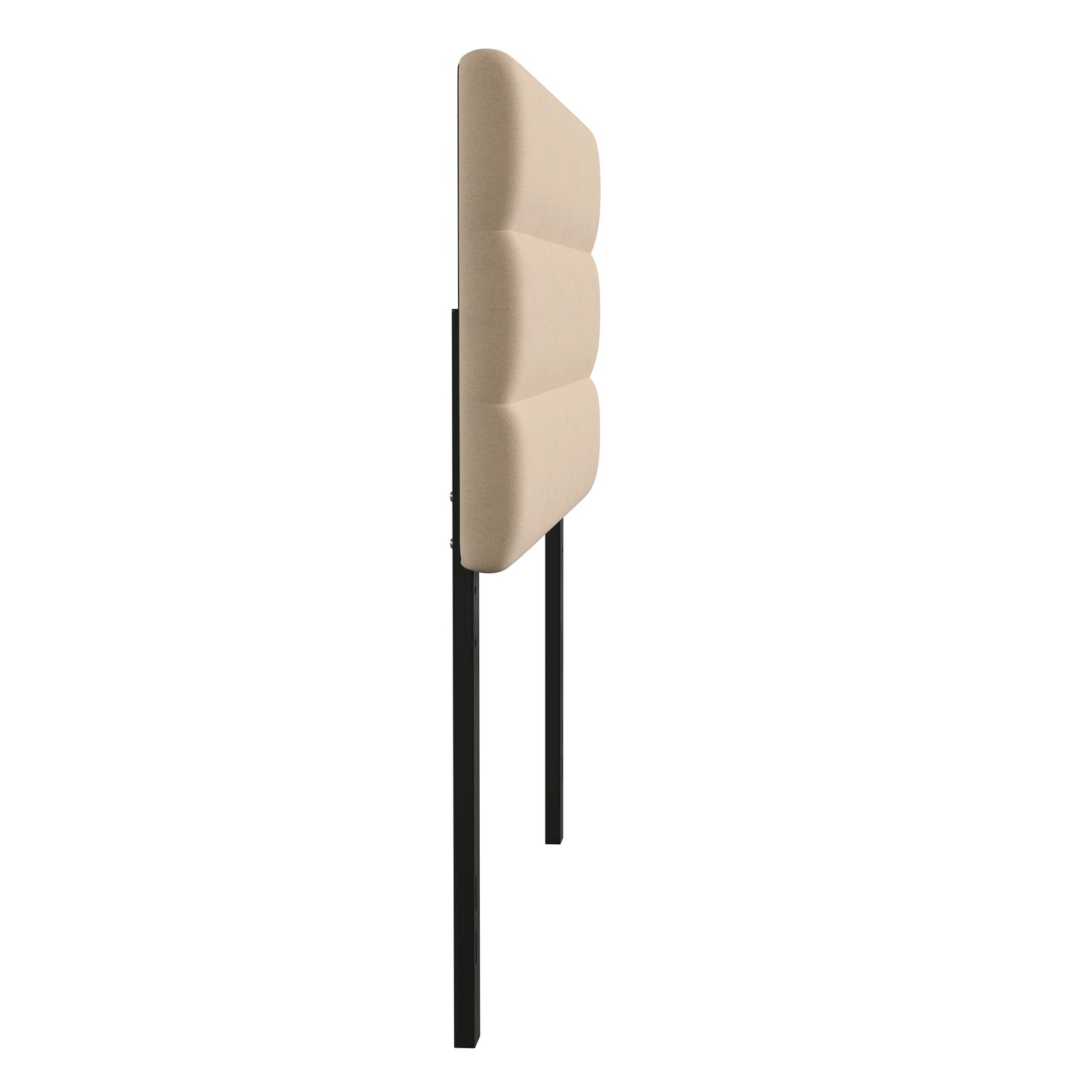 Paxton Full Channel Stitched Fabric Upholstered Headboard, Adjustable Height from 44.5" to 57.25" - Cream Cream