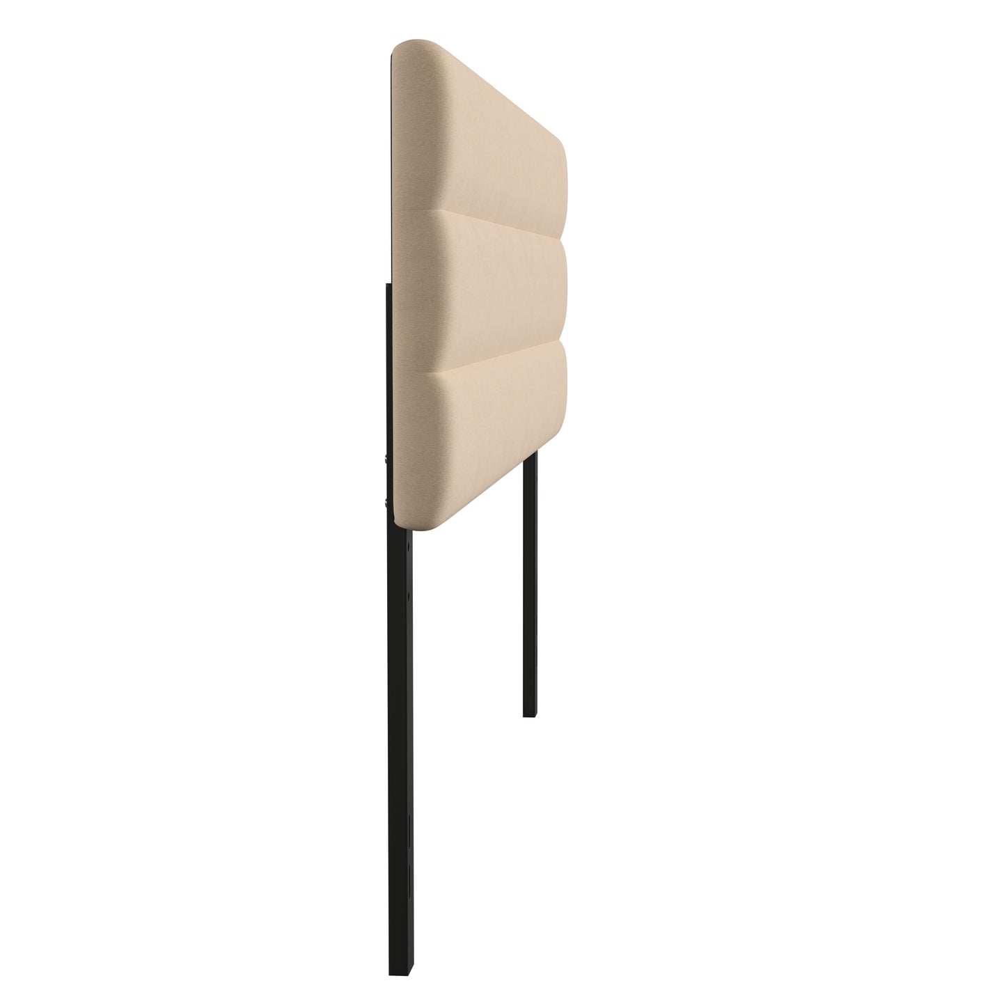 Paxton King Channel Stitched Fabric Upholstered Headboard, Adjustable Height from 44.5" to 57.25" - Cream Cream