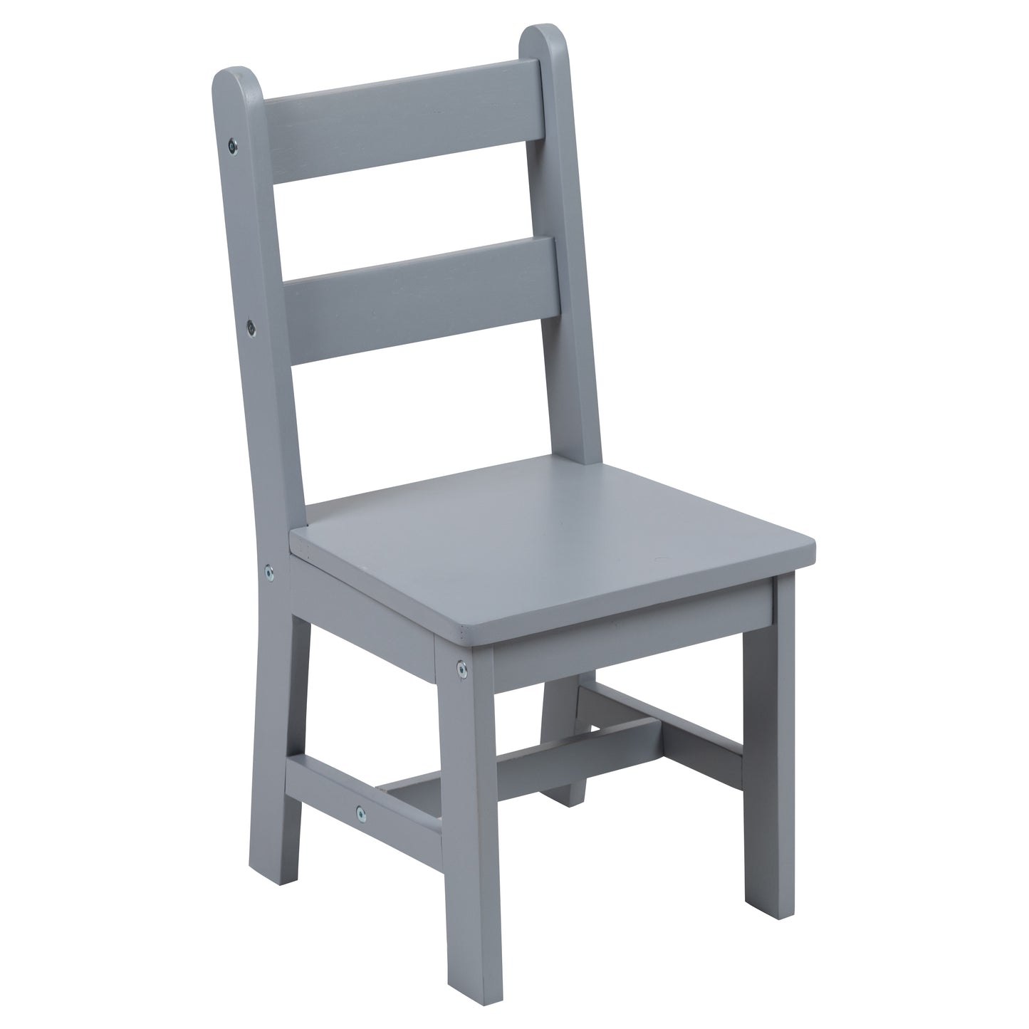 Kyndl Kids Solid Hardwood Table and Chair Set for Playroom, Bedroom, Kitchen - 3 Piece Set - Gray Gray