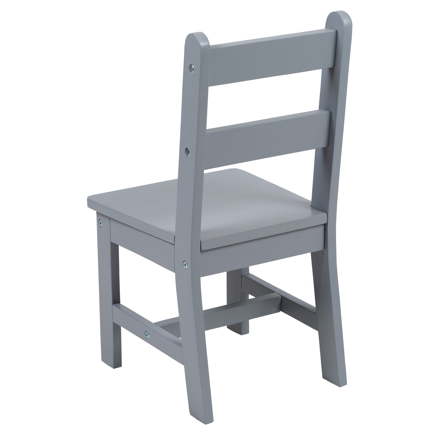 Kyndl Kids Solid Hardwood Table and Chair Set for Playroom, Bedroom, Kitchen - 3 Piece Set - Gray Gray