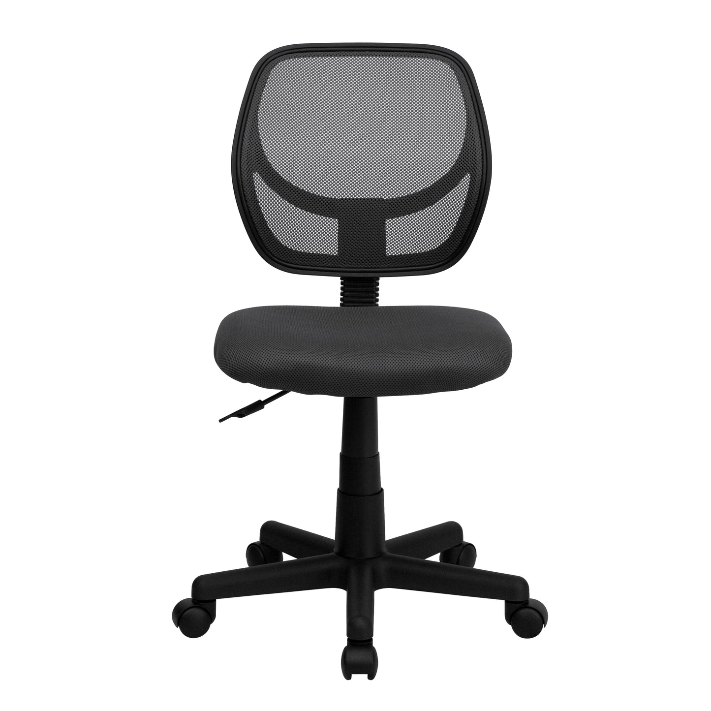 Neri Low Back Gray Mesh Swivel Task Office Chair with Curved Square Back Gray