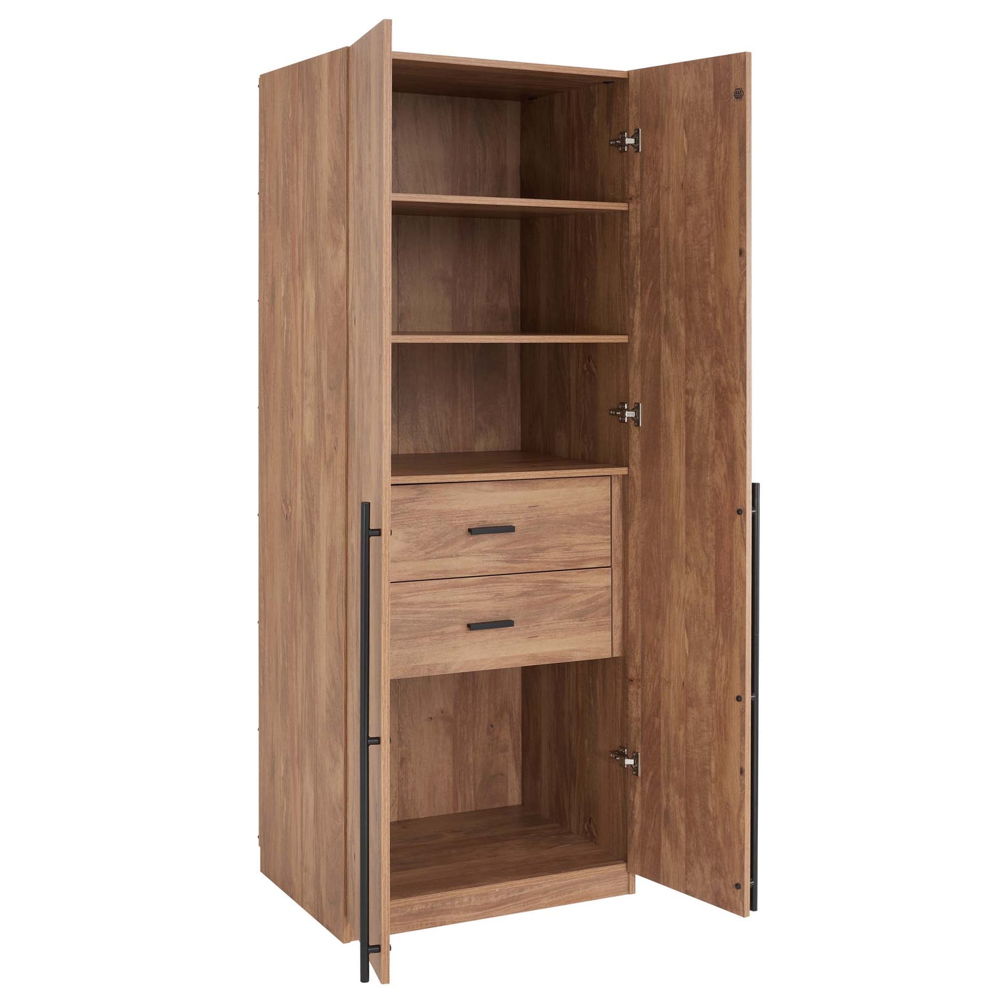 Lee Modern 32" Wardrobe Closet in Golden Brown WC001-GB