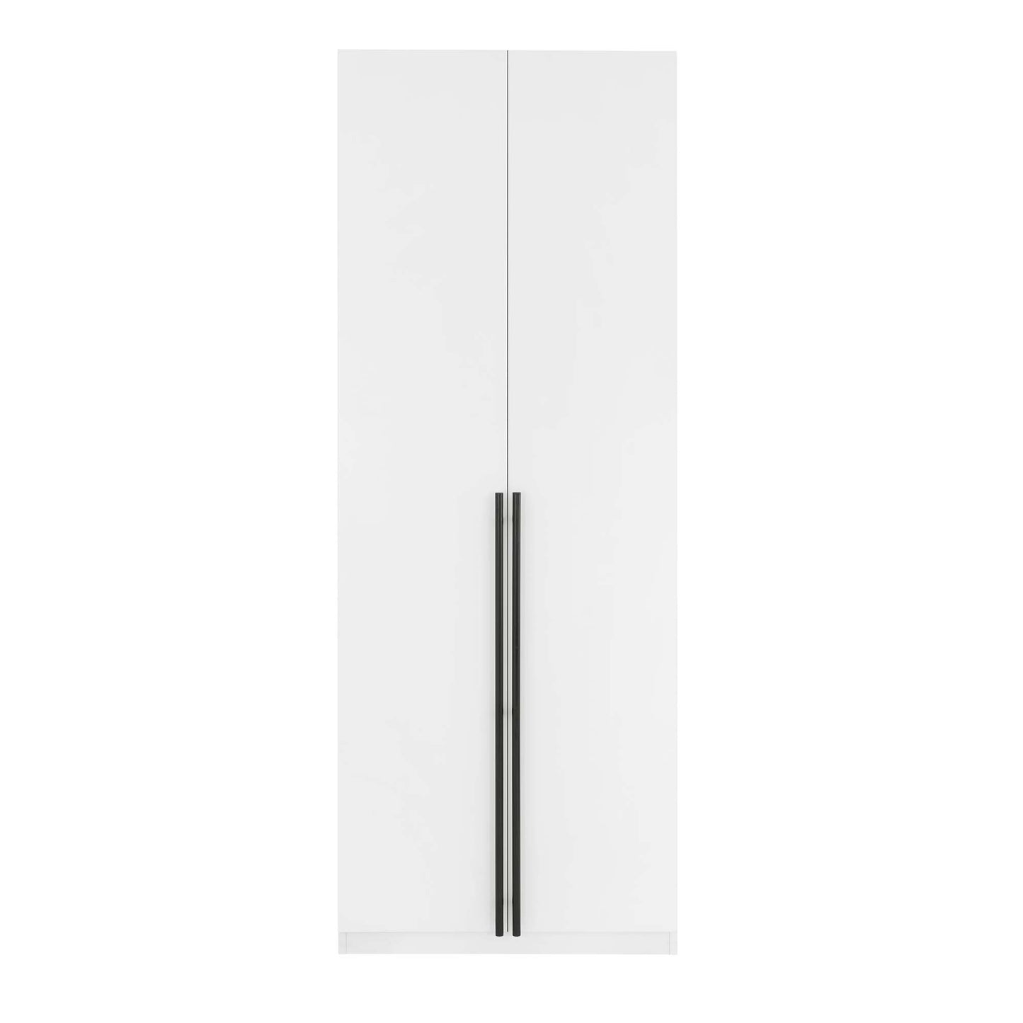 Manhattan Comfort Lee Modern Freestanding Wardrobe Closet 2.0 with 1 Hanging Rod, 1 Shelf, and 2 Drawers in White WC002-WH
