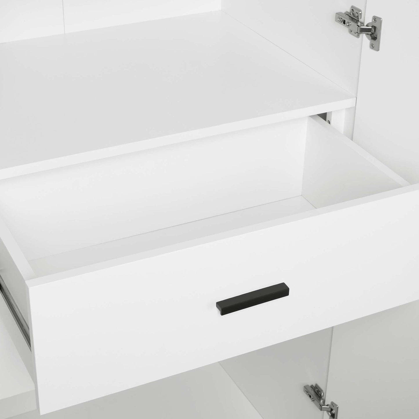 Manhattan Comfort Lee Modern Freestanding Wardrobe Closet 2.0 with 1 Hanging Rod, 1 Shelf, and 2 Drawers in White WC002-WH