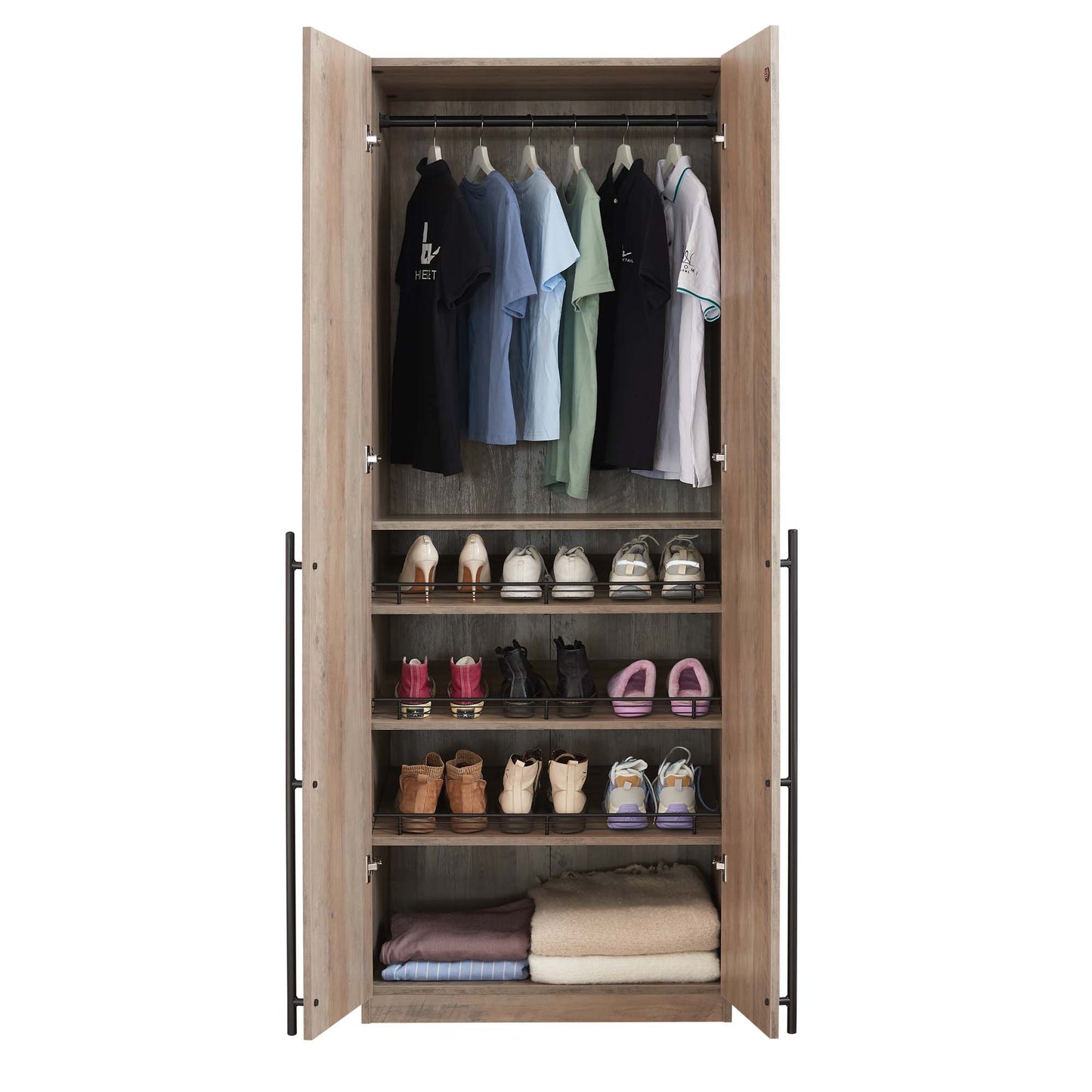 Lee Modern 32" Wardrobe Closet in Rustic Gray WC003-GY