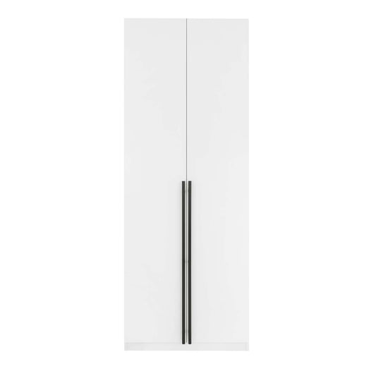 Manhattan Comfort Lee Modern Freestanding Wardrobe Closet 3.0 with 1 Hanging Rod, 3 Shoe Shelves, and 1 Basic Shelf in White WC003-WH