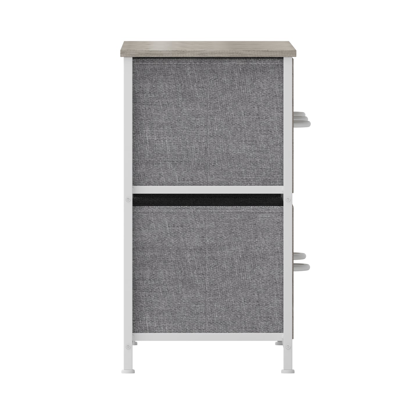 Harris 5 Drawer Storage Dresser with White Cast Iron Frame, Light Natural Wood Top and Easy Pull Engineered Wood Drawers, and White Wooden Handles Light Natural Drawers/White Frame