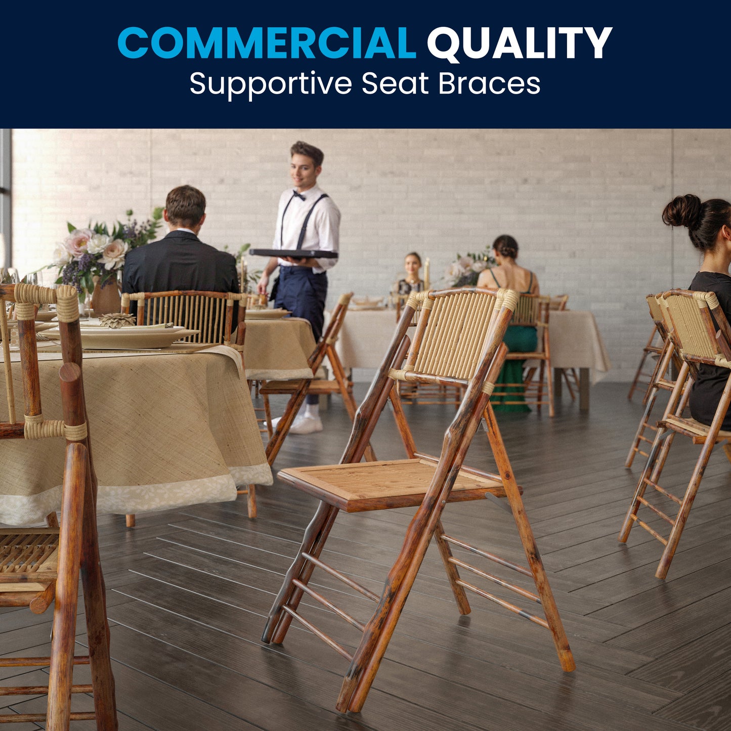 Bamboo Folding Chairs | Set of 2 Bamboo Wood Folding Chairs Bamboo