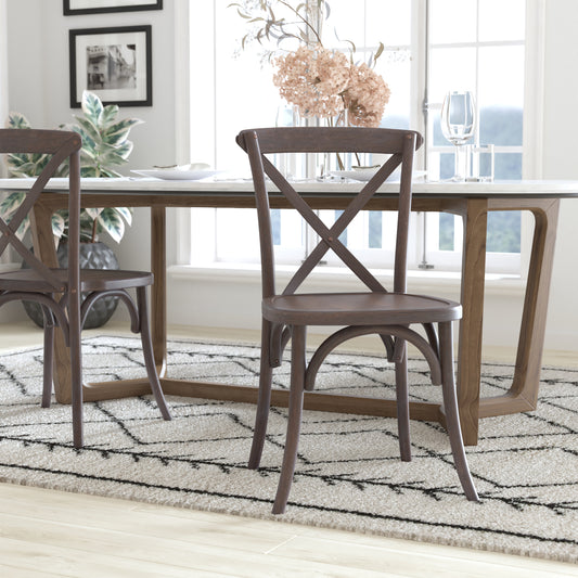 Advantage Gray Wash Dark Driftwood X-Back Chair Dark Driftwood X-BACK-BURDRIFT