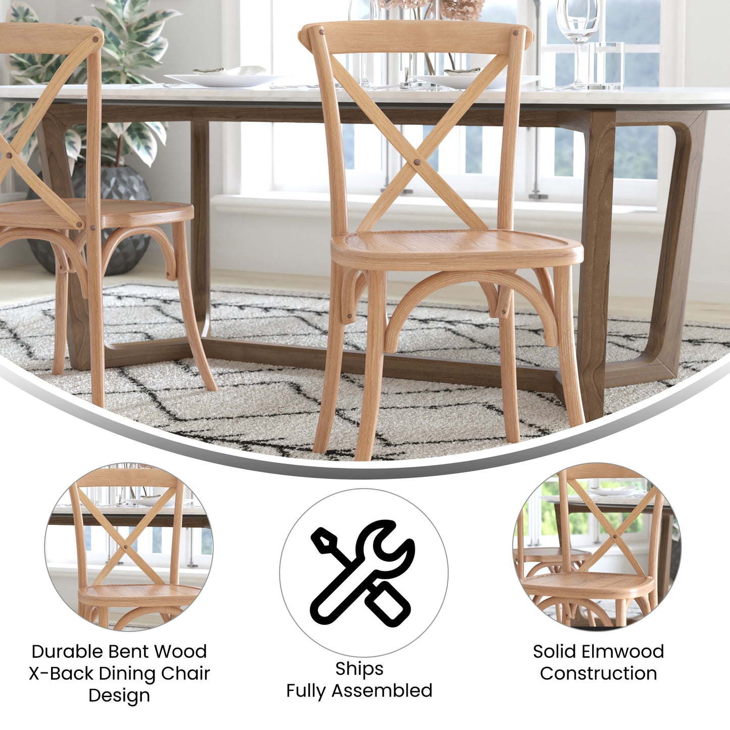 Advantage Driftwood X-Back Chair Driftwood