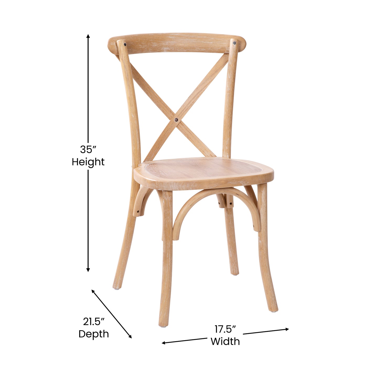 Advantage Driftwood X-Back Chair Driftwood