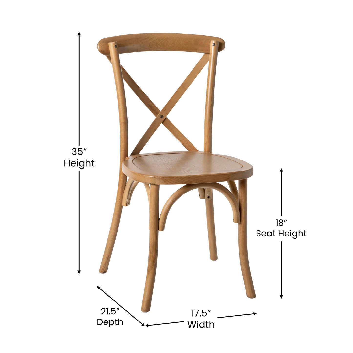 Advantage Light Brown X-Back Chair Light Brown X-BACK-LB
