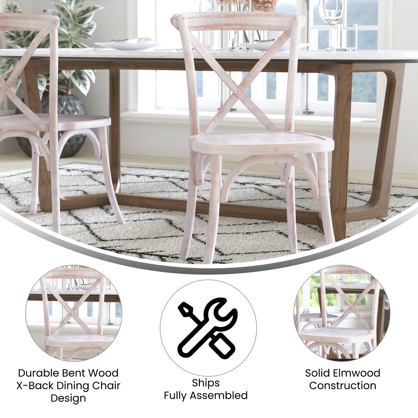 Advantage Lime Wash X-Back Chair Lime Wash