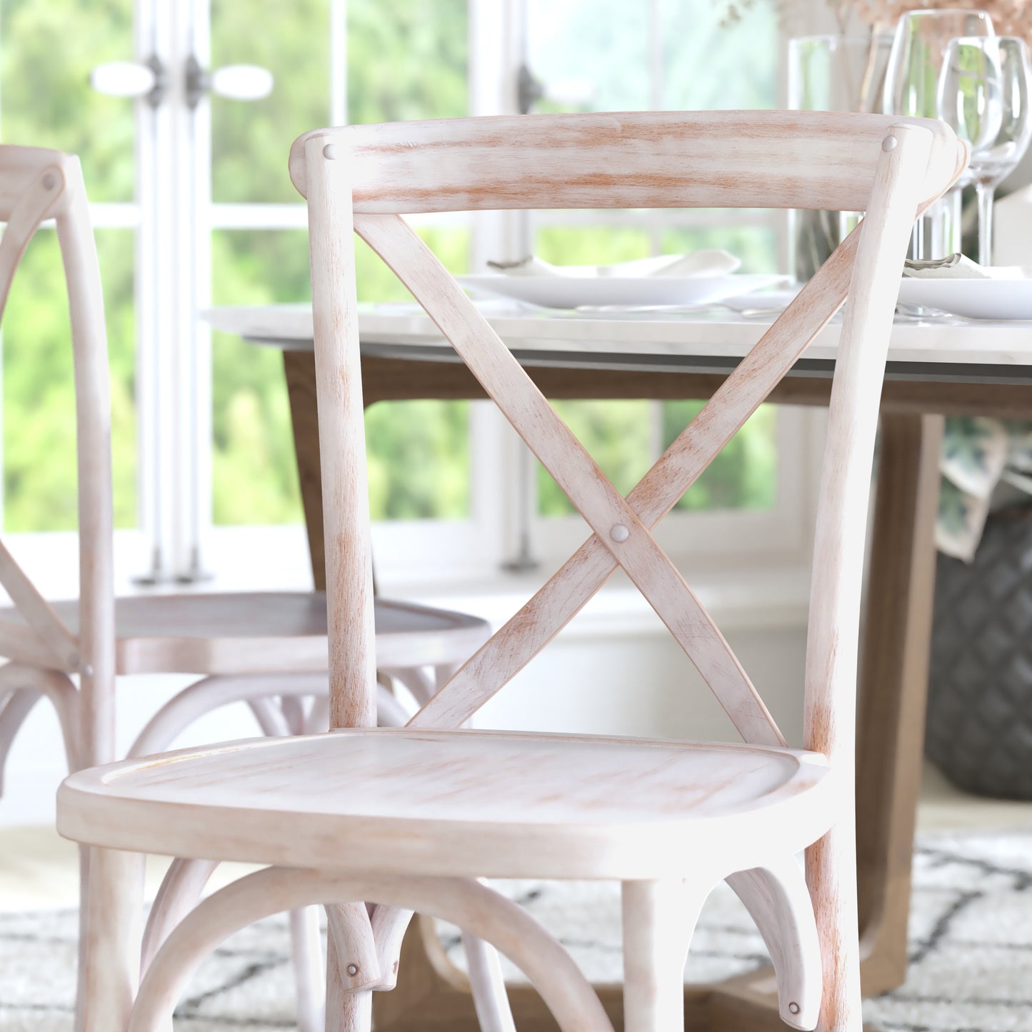 Advantage Lime Wash X-Back Chair Lime Wash