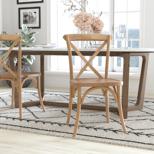 Advantage Medium With White Grain X-Back Chair Medium White Grain X-BACK-MEDWHT