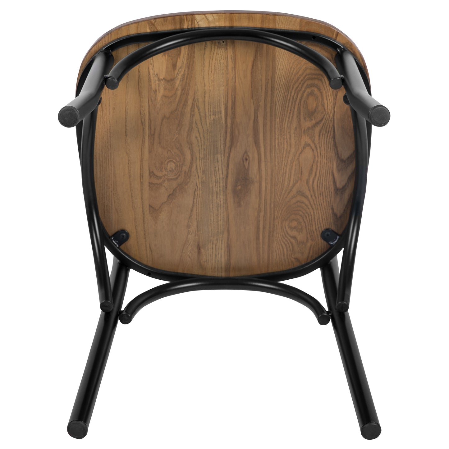 Advantage X-Back Chair with Metal Bracing and Fruitwood Seat Fruitwood