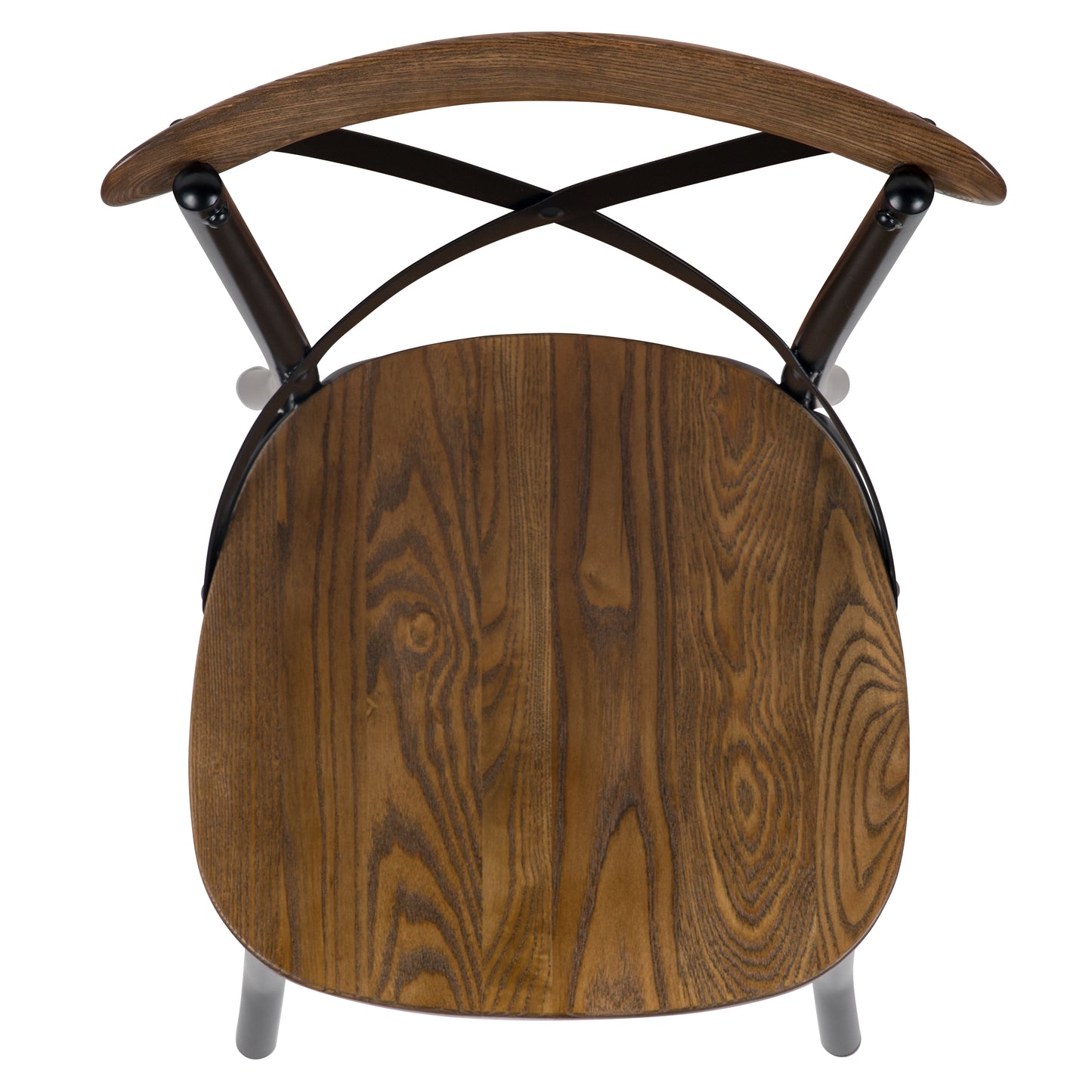 Advantage X-Back Chair with Metal Bracing and Fruitwood Seat Fruitwood