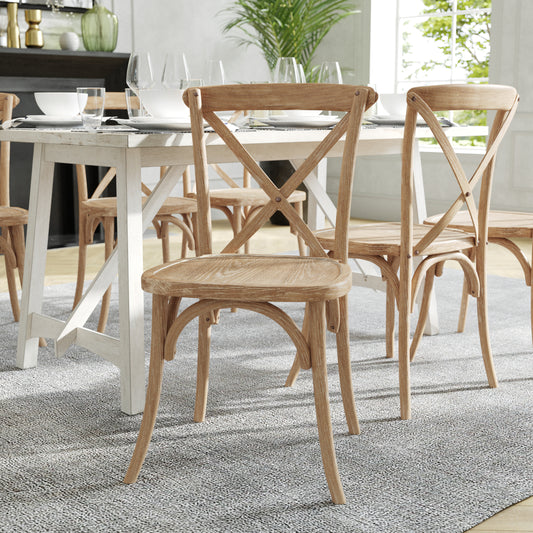 Advantage Natural With White Grain X-Back Chair Natural White Grain X-BACK-NWG