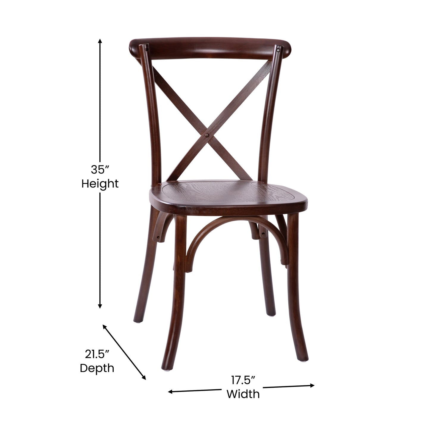 Advantage Walnut X-Back Chair Walnut