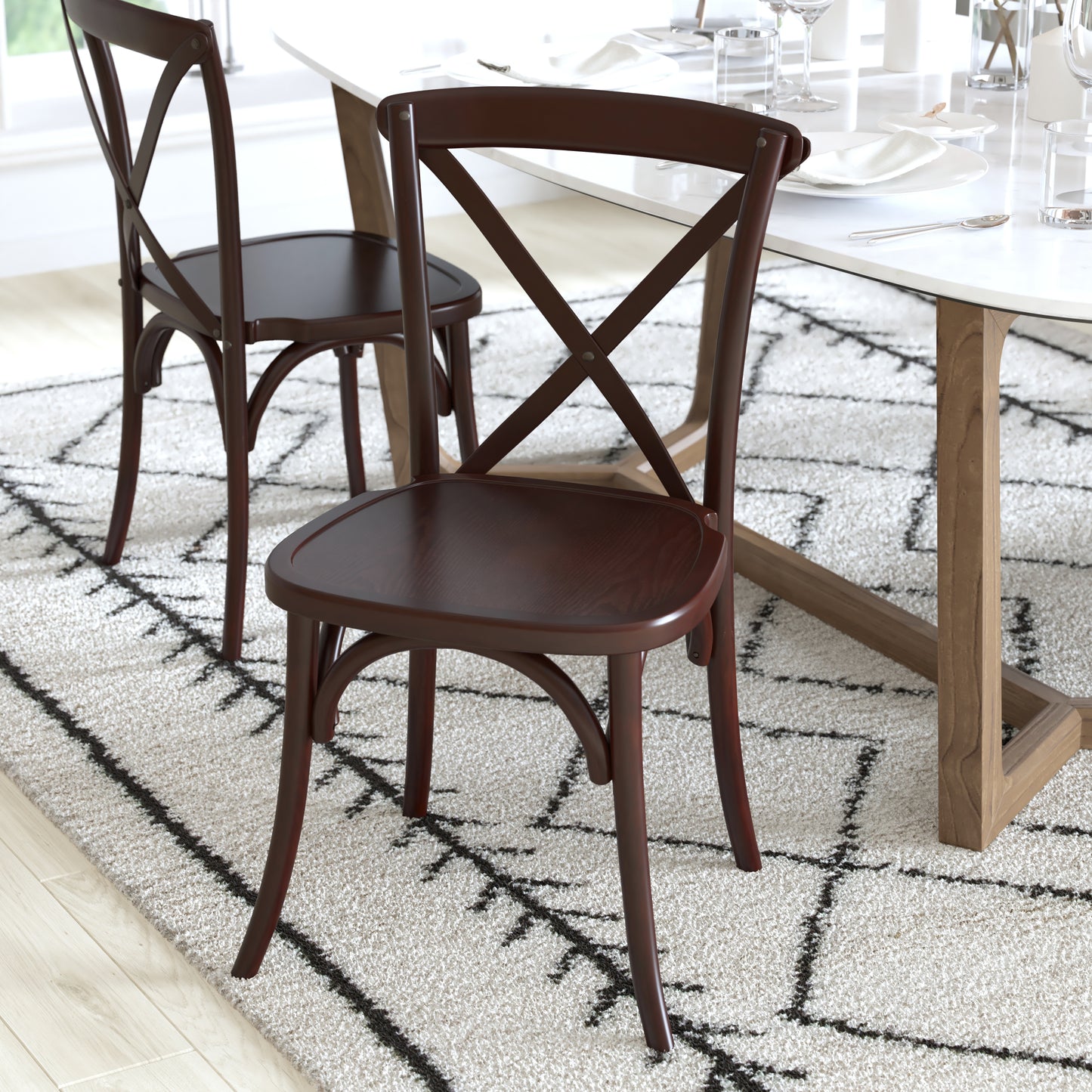 Advantage Walnut X-Back Chair Walnut