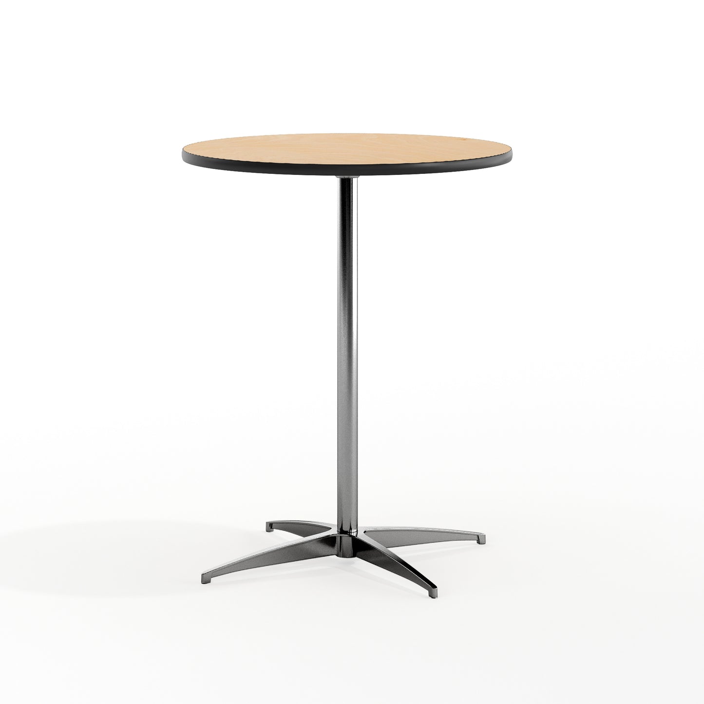 Lars 24'' Round Wood Cocktail Table with 30'' and 42'' Columns Natural