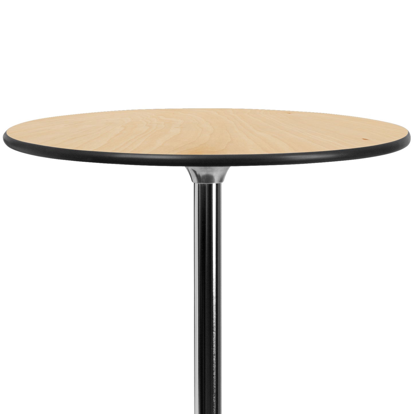 Lars 30'' Round Wood Cocktail Table with 30'' and 42'' Columns Natural XA-30-COTA-GG
