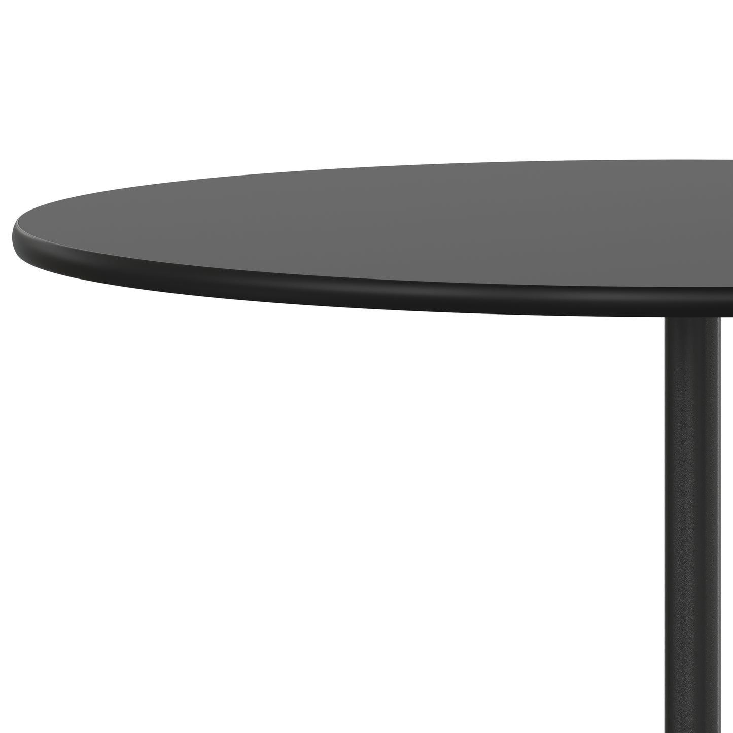 Lars 36'' Round Wood Cocktail Table with 30'' and 42'' Columns, Black Black