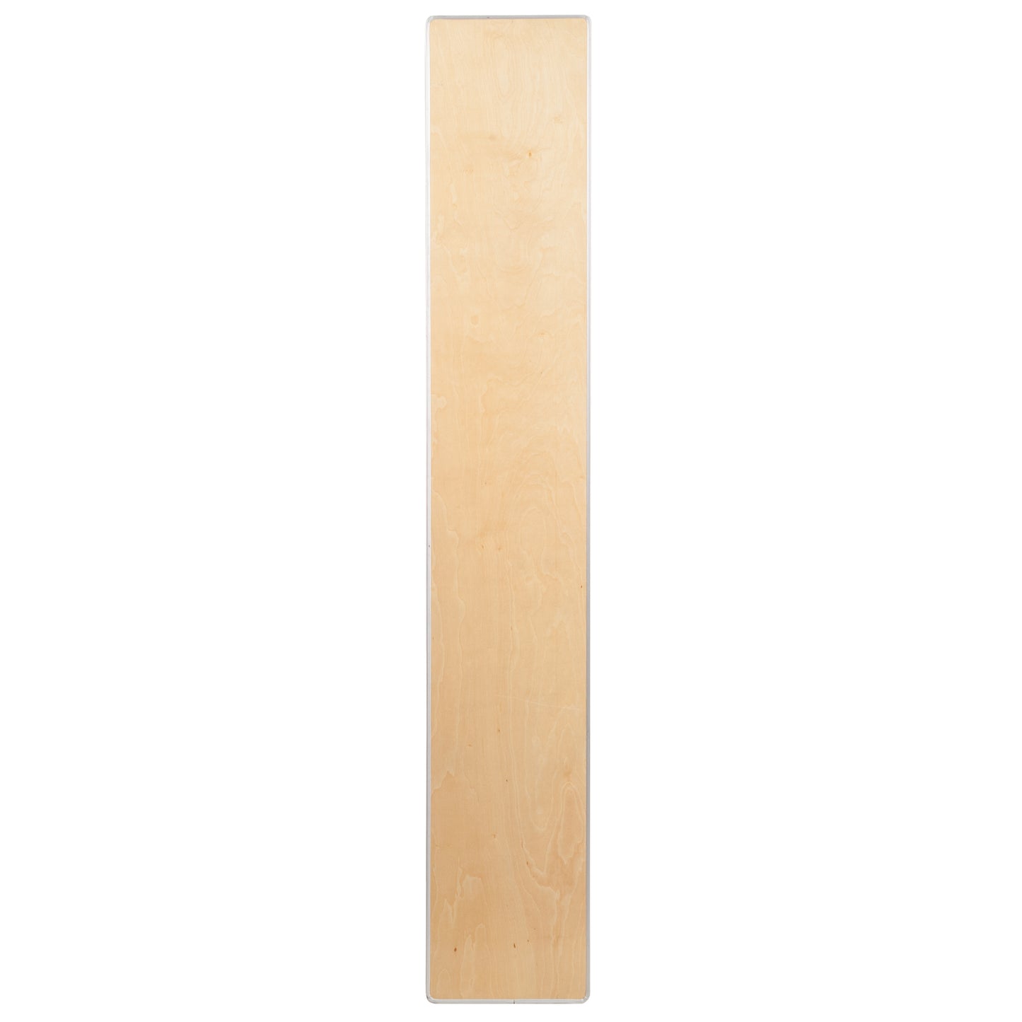 Amara 72'' x 12'' x 12'' Birchwood Bar Top Riser with Silver Legs Natural
