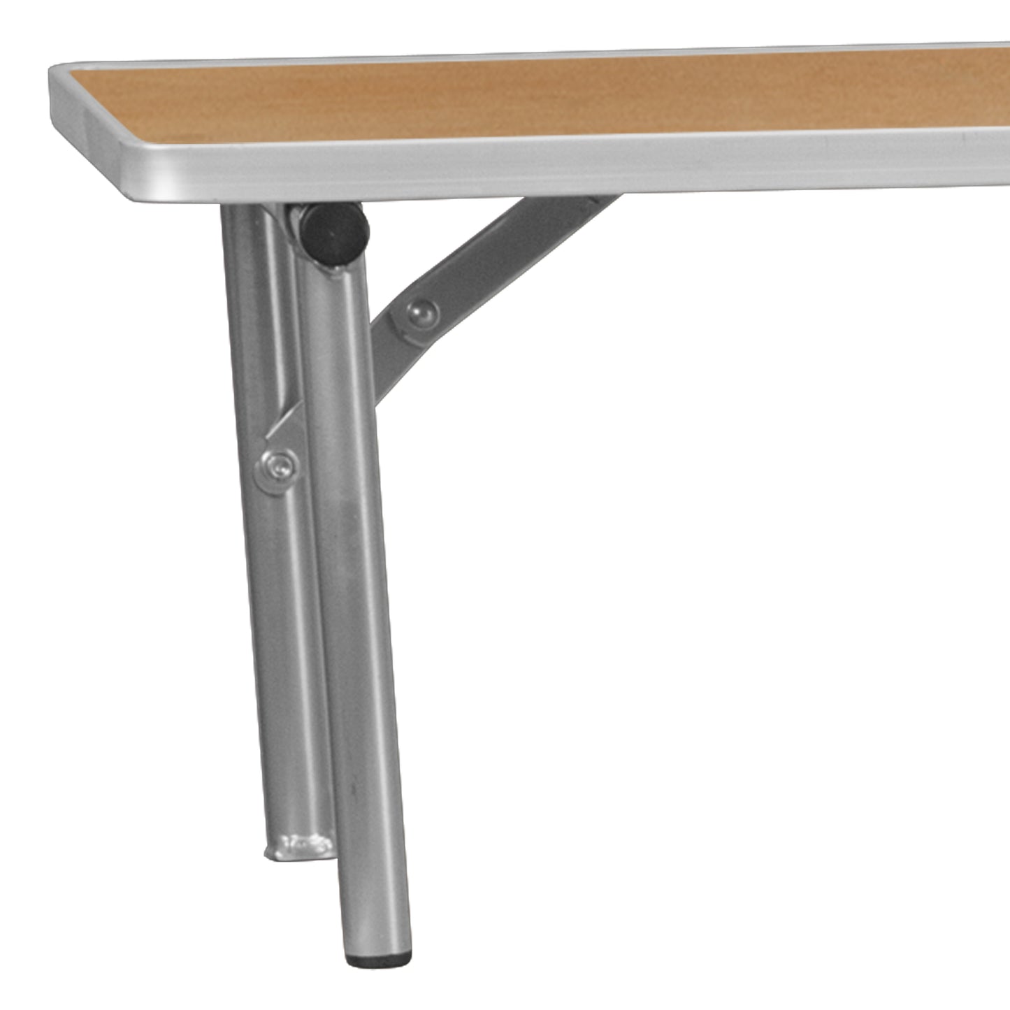 Amara 72'' x 12'' x 12'' Birchwood Bar Top Riser with Silver Legs Natural