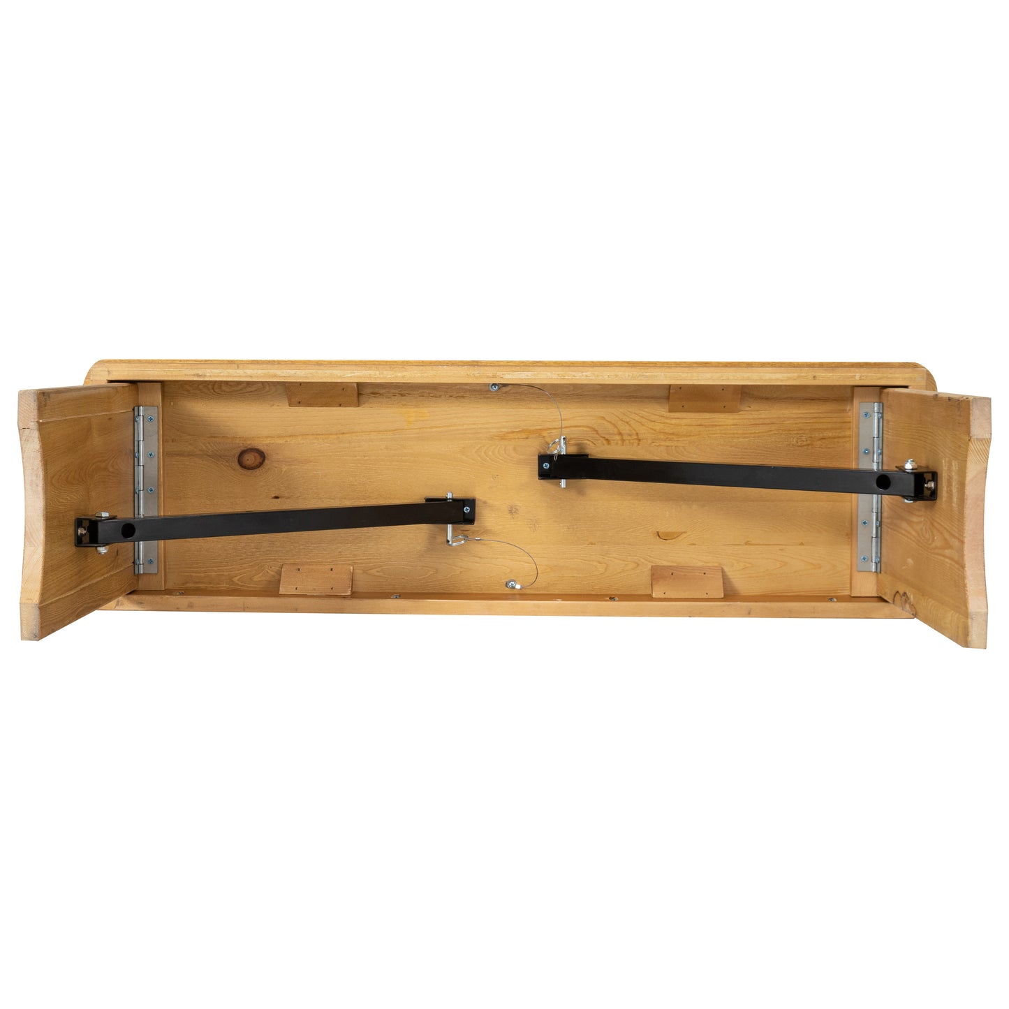 HERCULES 40'' x 12'' Light Natural Solid Pine Folding Farm Bench Light Natural