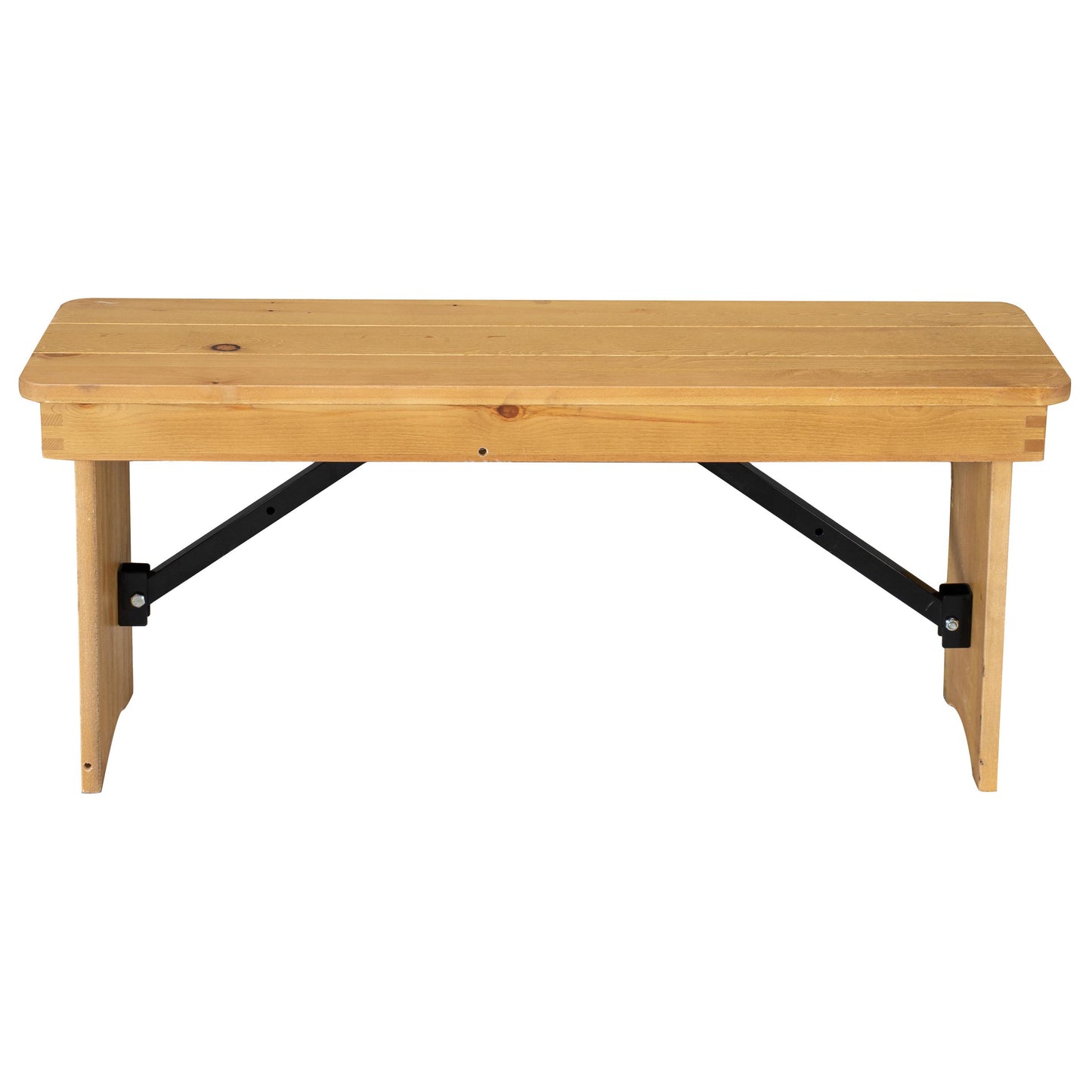 HERCULES 40'' x 12'' Light Natural Solid Pine Folding Farm Bench Light Natural