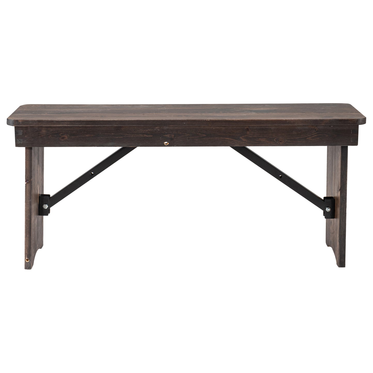 HERCULES 40'' x 12'' Mahogany Solid Pine Folding Farm Bench Mahogany