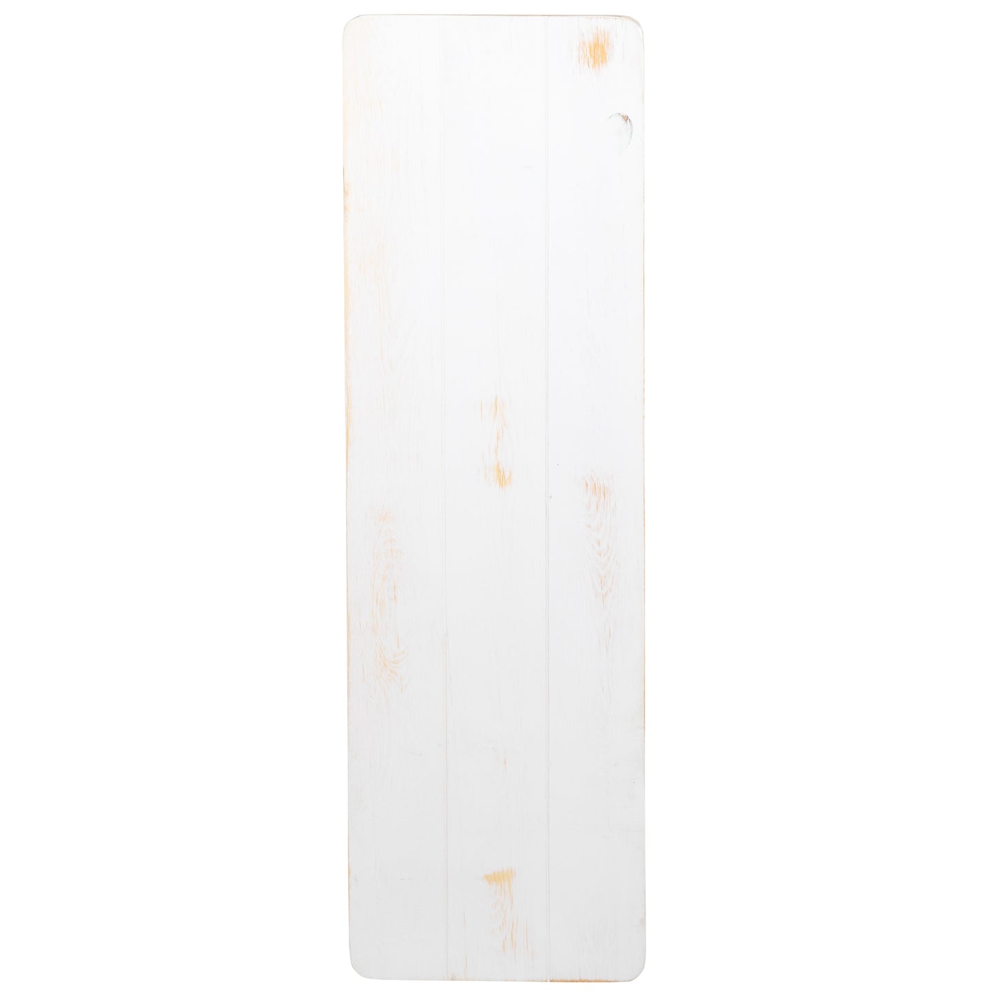 HERCULES Series 40" x 12" Antique Rustic White Solid Pine Folding Farm Bench Antique Rustic White