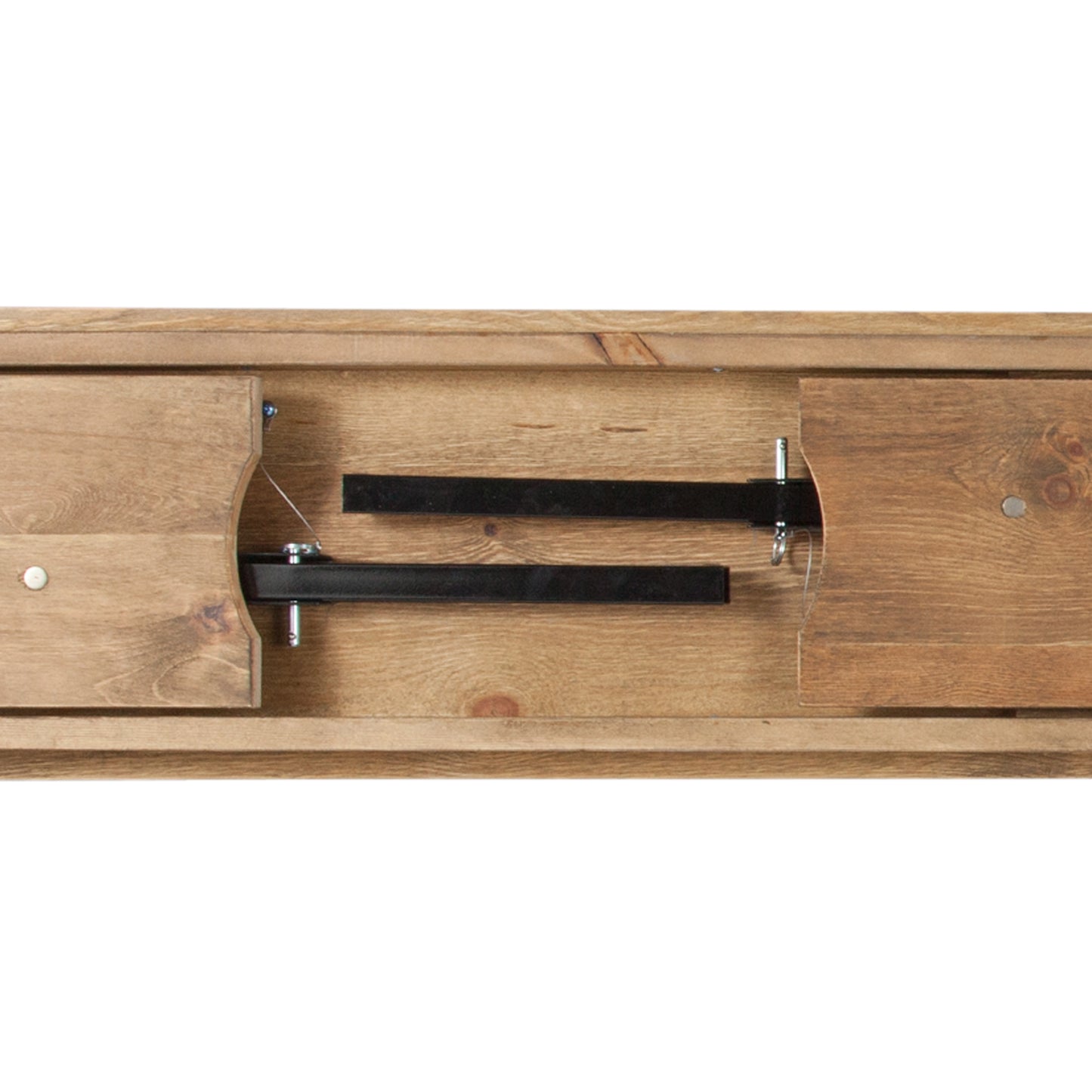 HERCULES Series 8' x 12'' Antique Rustic Solid Pine Folding Farm Bench with 3 Legs Antique Rustic