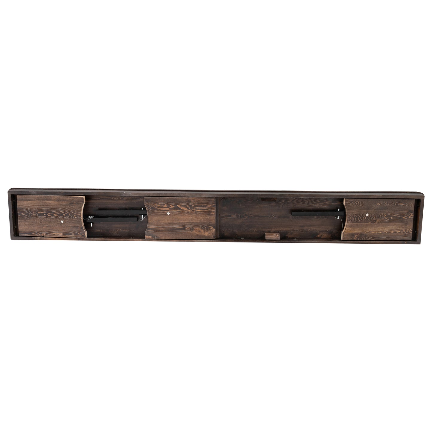 HERCULES 8' x 12" Antique Rustic Mahogany Solid Pine Folding Farm Bench with 3 Legs Mahogany