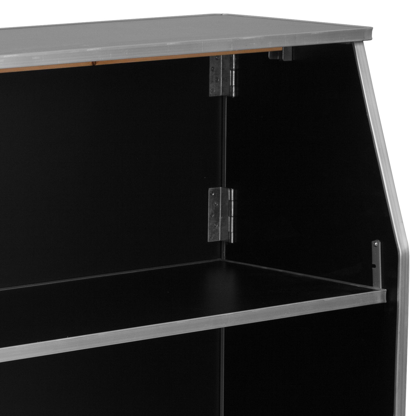 Amara 4' Black Laminate Foldable Bar - Portable Event Bar Black