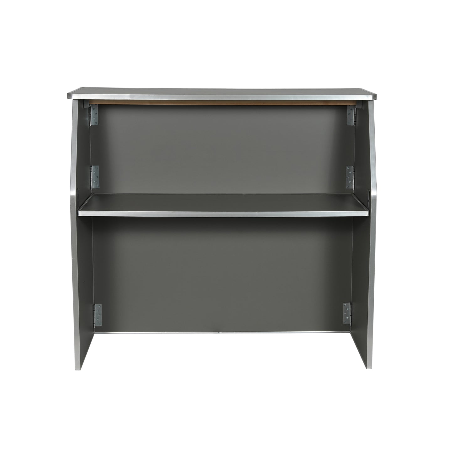 Amara 4' Slate Gray Laminate Foldable Bar - Portable Event Bar Gray XA-BAR-48-GY-GG