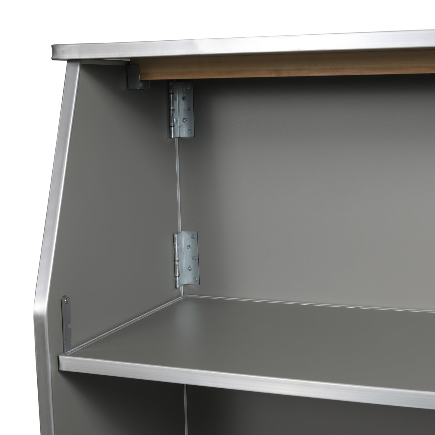 Amara 4' Slate Gray Laminate Foldable Bar - Portable Event Bar Gray XA-BAR-48-GY-GG