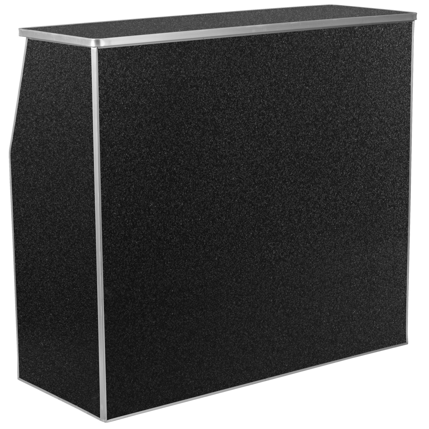 Amara 4' Black Marble Laminate Foldable Bar - Portable Event Bar Black Marble