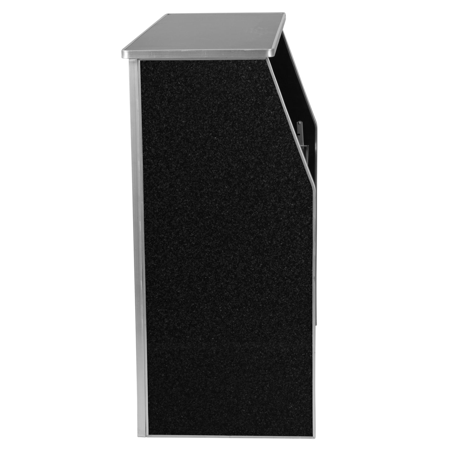 Amara 4' Black Marble Laminate Foldable Bar - Portable Event Bar Black Marble