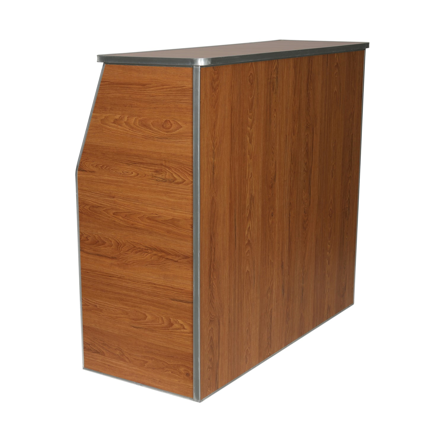Amara 4' Maple Woodgrain Laminate Foldable Bar - Portable Event Bar Maple Woodgrain