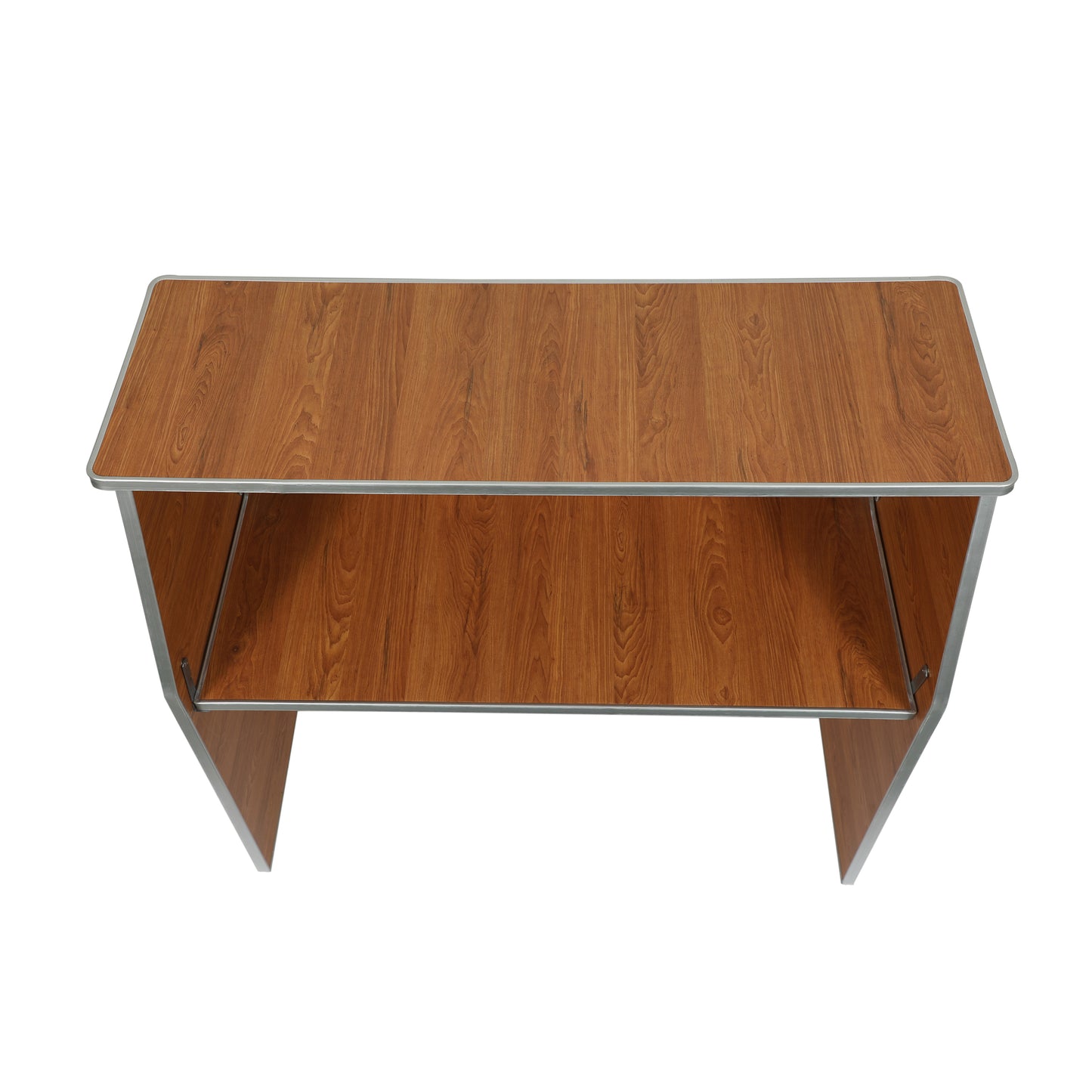 Amara 4' Maple Woodgrain Laminate Foldable Bar - Portable Event Bar Maple Woodgrain