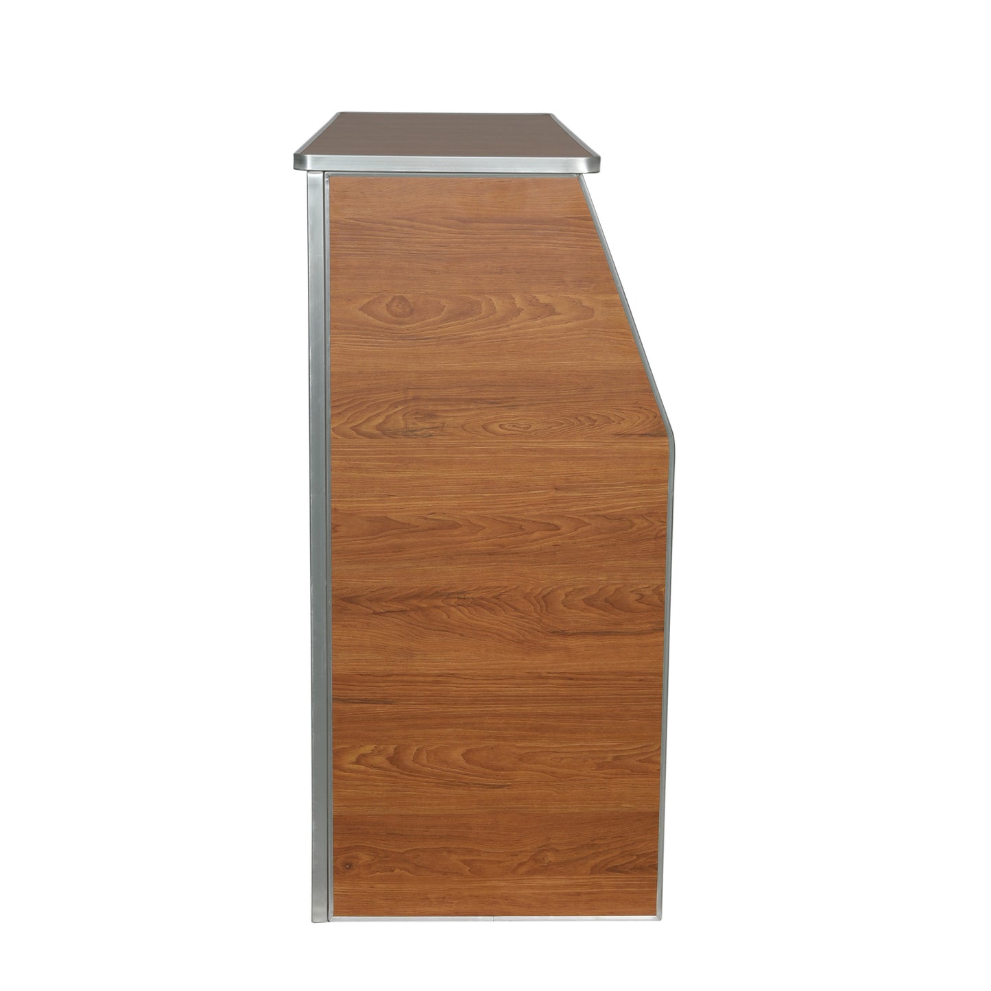 Amara 4' Maple Woodgrain Laminate Foldable Bar - Portable Event Bar Maple Woodgrain